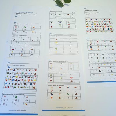 "Lær bogstavernes lyde" hæfte - opgaver og forældrevejledning  (Print selv)