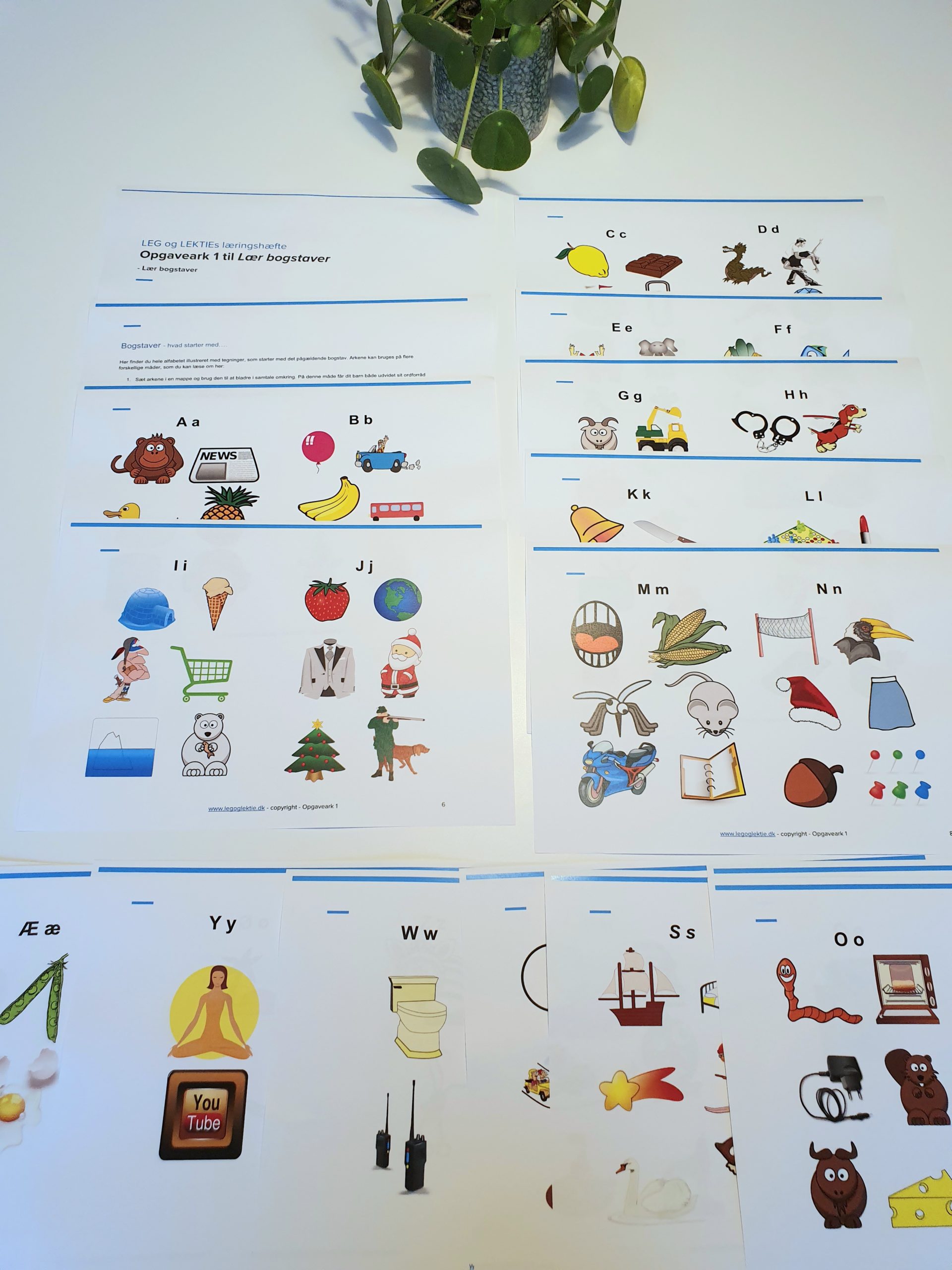Billede af "Lær bogstaver" hæfte - Opgaver og forældrevejledning (Print selv)