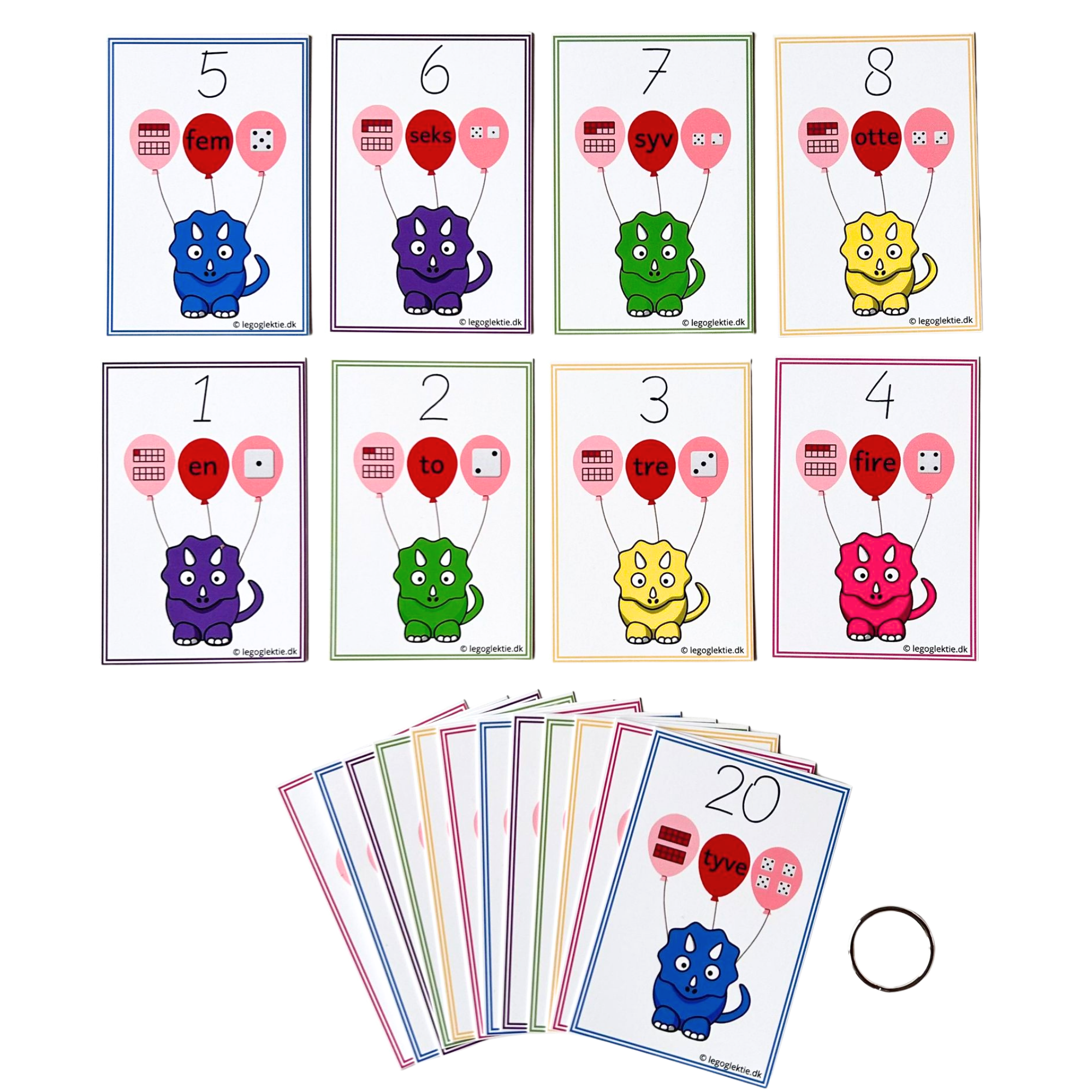 Talkort pakken - lær at tælle