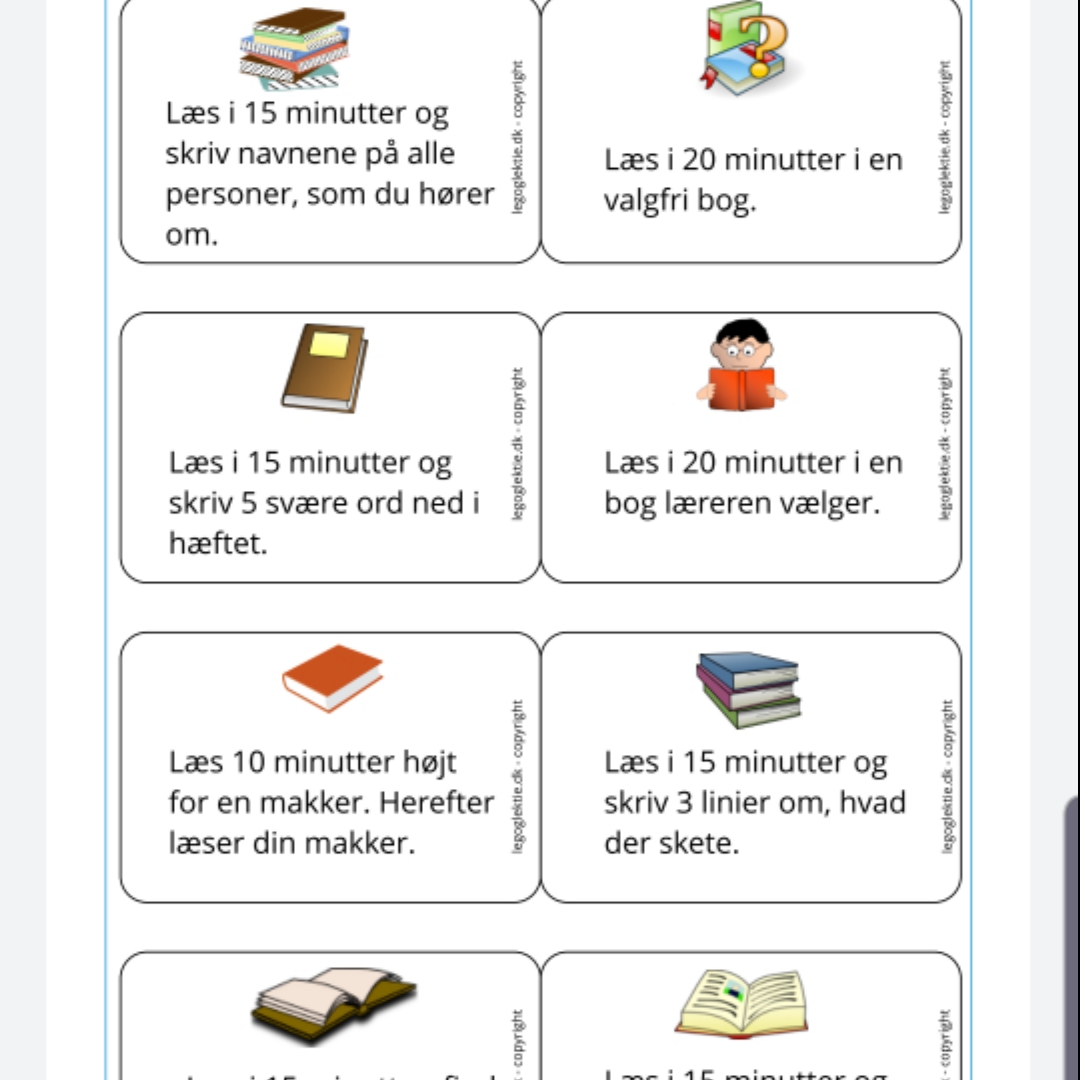 Se Læsekort - hjælp til læsningen (Print selv) hos Leg og Lektie