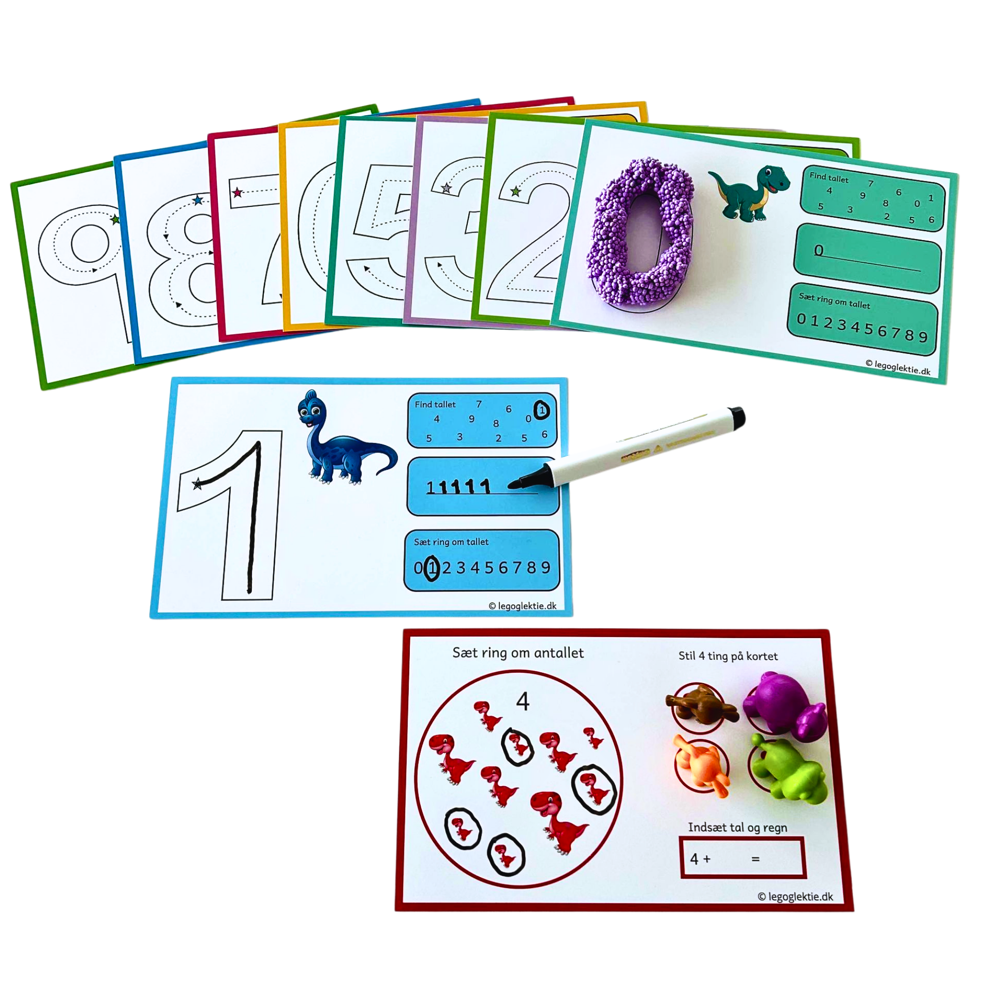 Store talkort pakken - lær tal visuelt