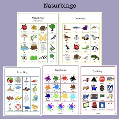 Naturbingo - 5 plader (Print selv)