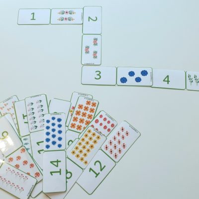 Vendespil og domino med tal og bogstaver