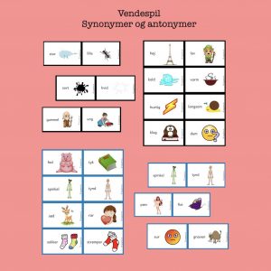 Vendespil med synonymer og antonymer.