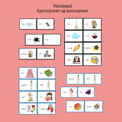 Vendespil med synonymer og antonymer.