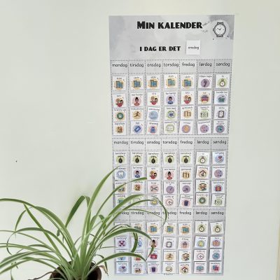 Kalender til børn pakke - overblik og struktur