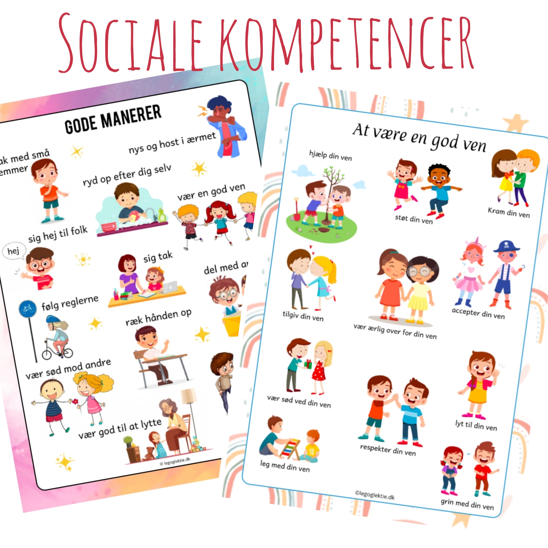 Plakater - sociale kompetencer (print-selv)