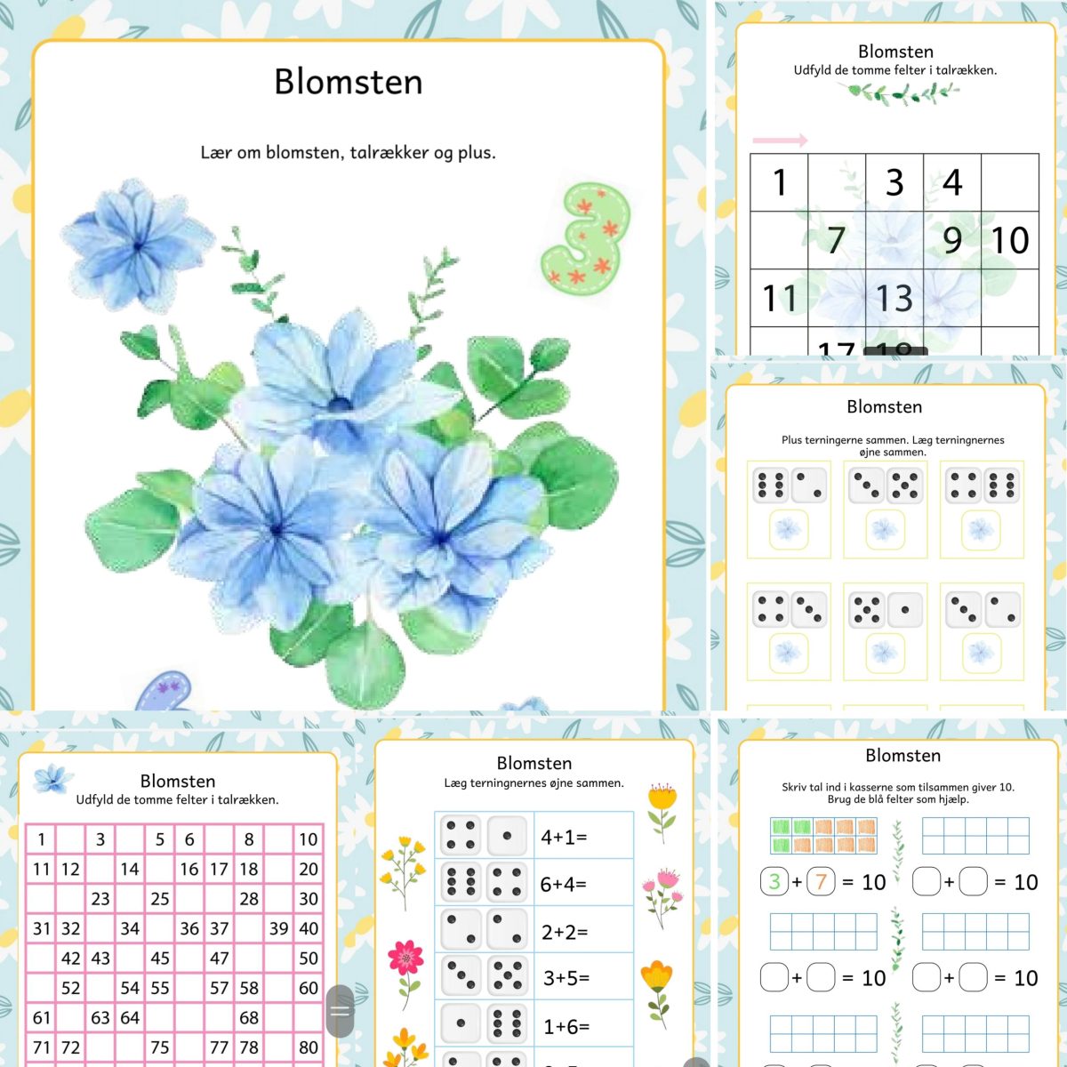 4 matematikhæfter 0.-1. klasse (Print selv) - Billede 2