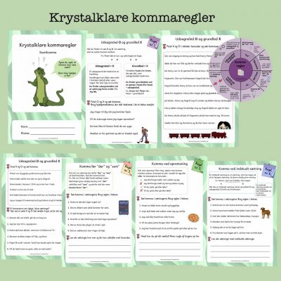 Lær at sætte komma med krystalklare kommaregler opgaver.