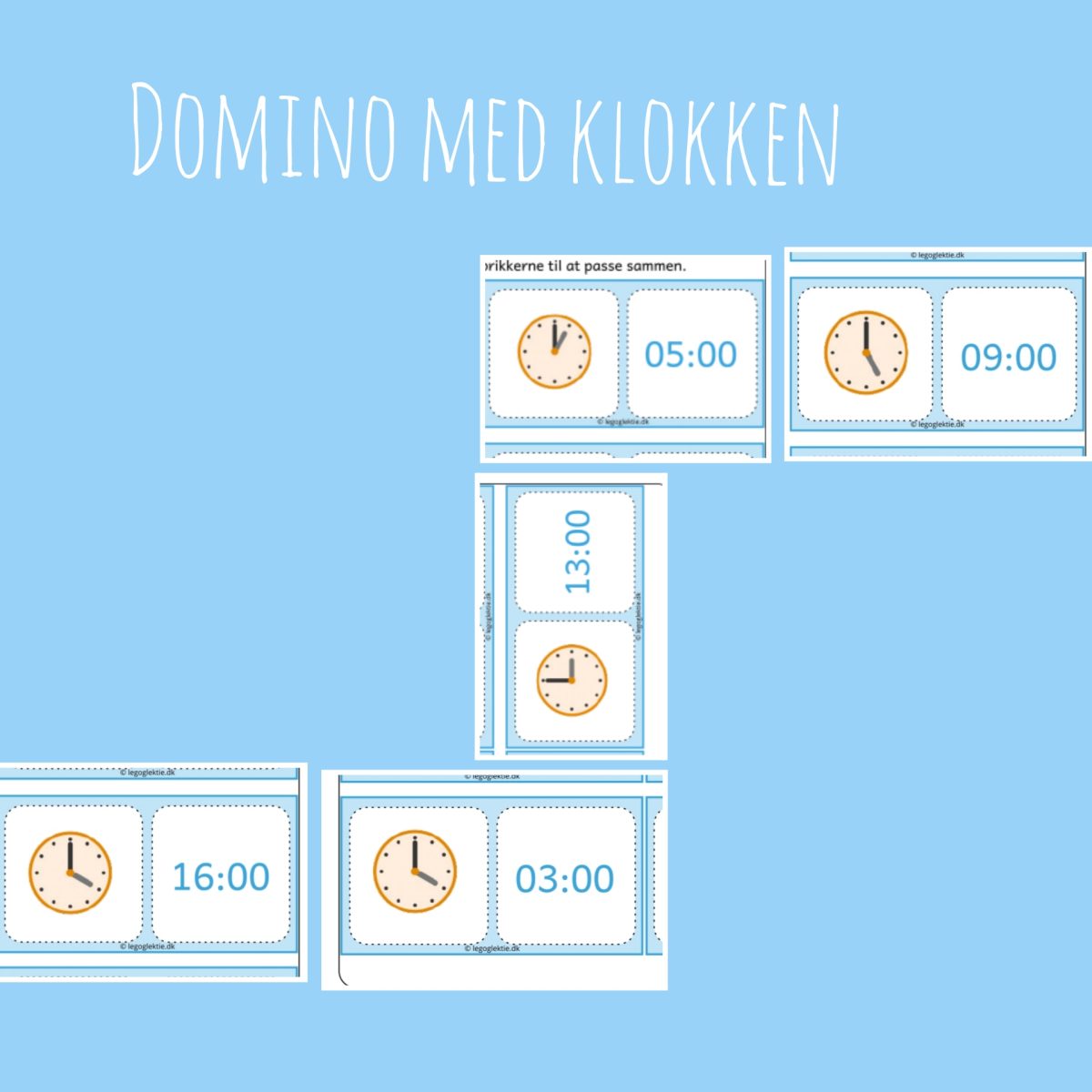 Lær klokken - øveur med visere - Billede 5