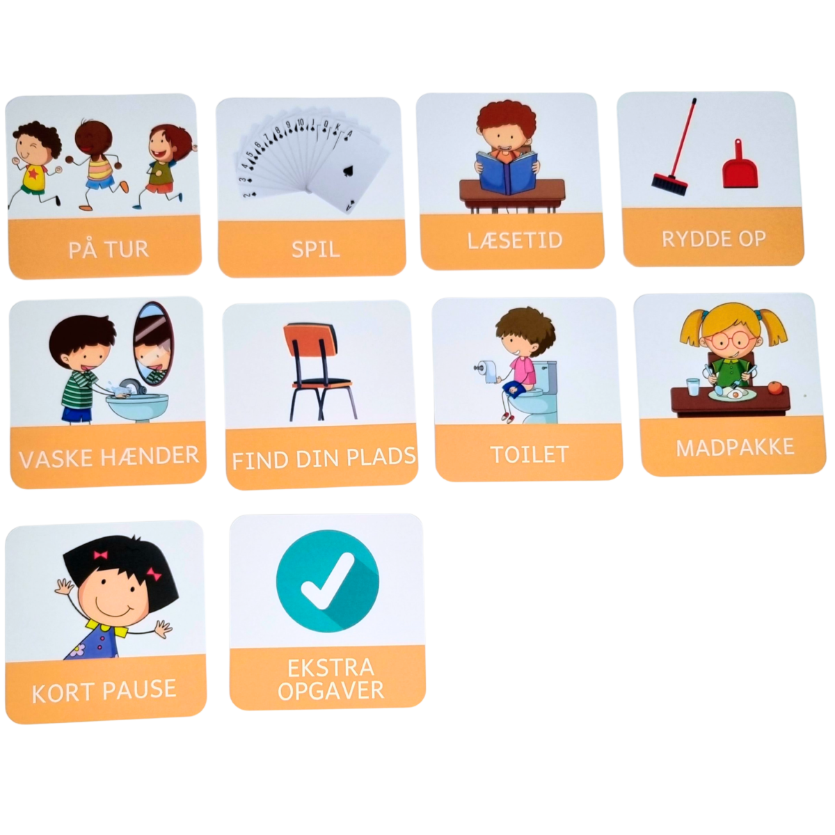 Piktogrammer til klassen - 5 klassetavler med struktur - Billede 9