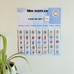 Min ugeplan blå - KUN plakat og velcro - Billede 2