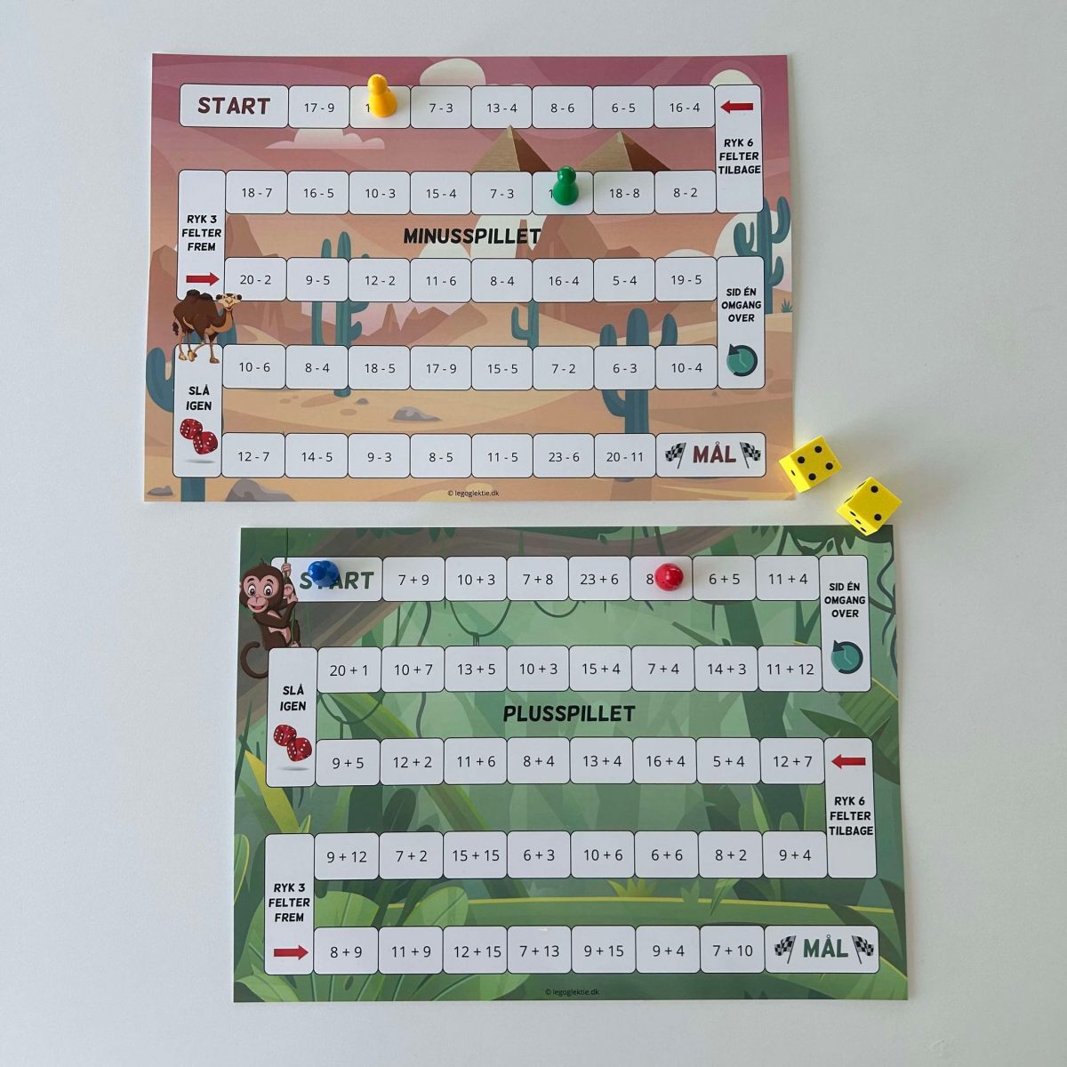 Matematikspil med plus og minus (8 stk) - Billede 7