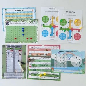 Matematikspil med plus og minus til børn.