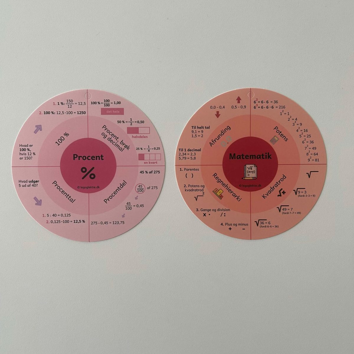 Matematik 0. - 10. klasse - færdigtrykte Leg&Lektie cirkler - Billede 14
