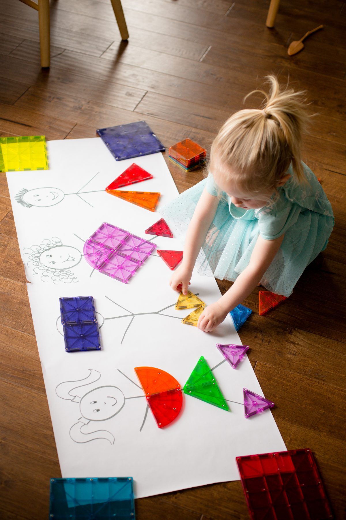 MAGNA-TILES magnetisk byggesæt 110 stk - Billede 8