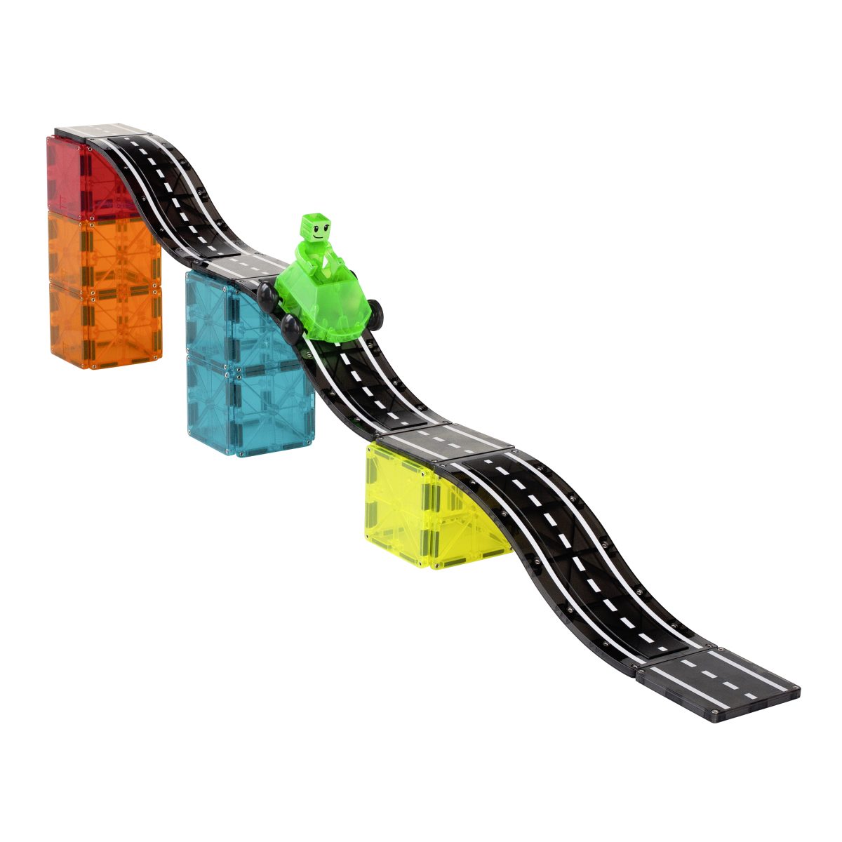 MAGNA-TILES racerbane med 2 biler 40 dele - Billede 3