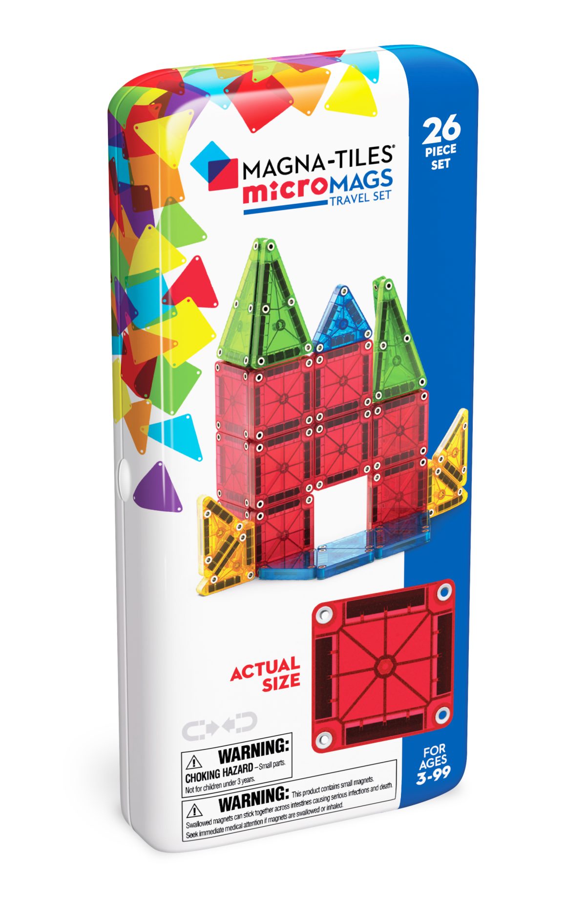 MAGNA-TILES microMAGS 26 stk - rejsesæt - Billede 2