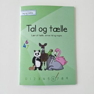 Tal og tælle opgavehæfte bog til matematik 0. klasse.