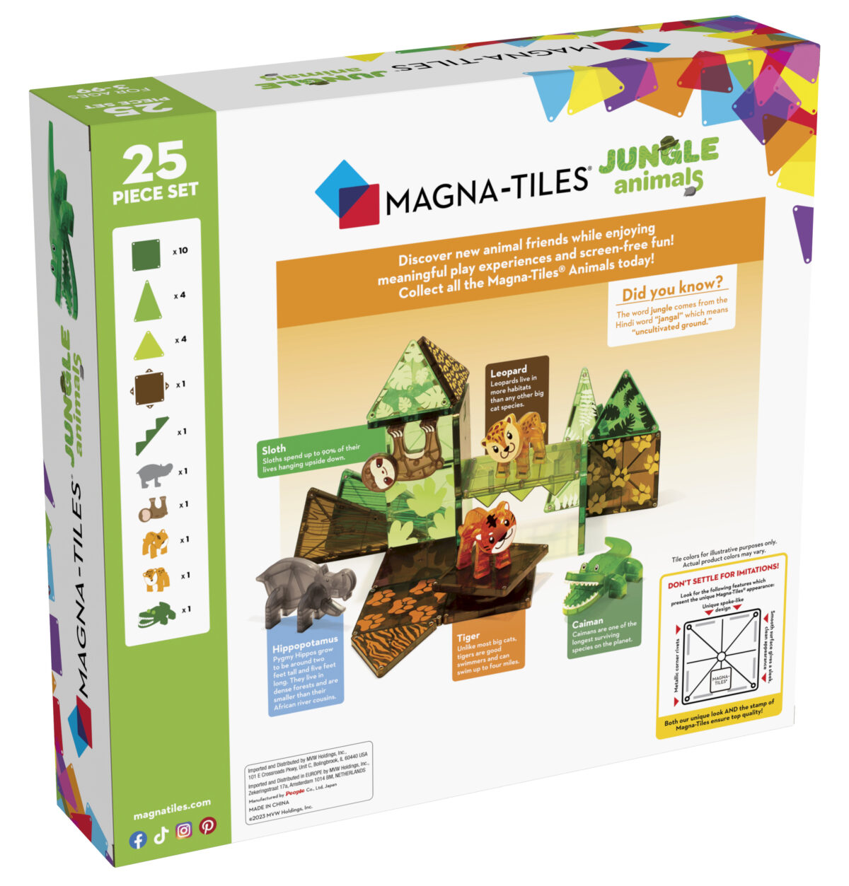 MAGNA-TILES Jungledyr 25 stk - Billede 2