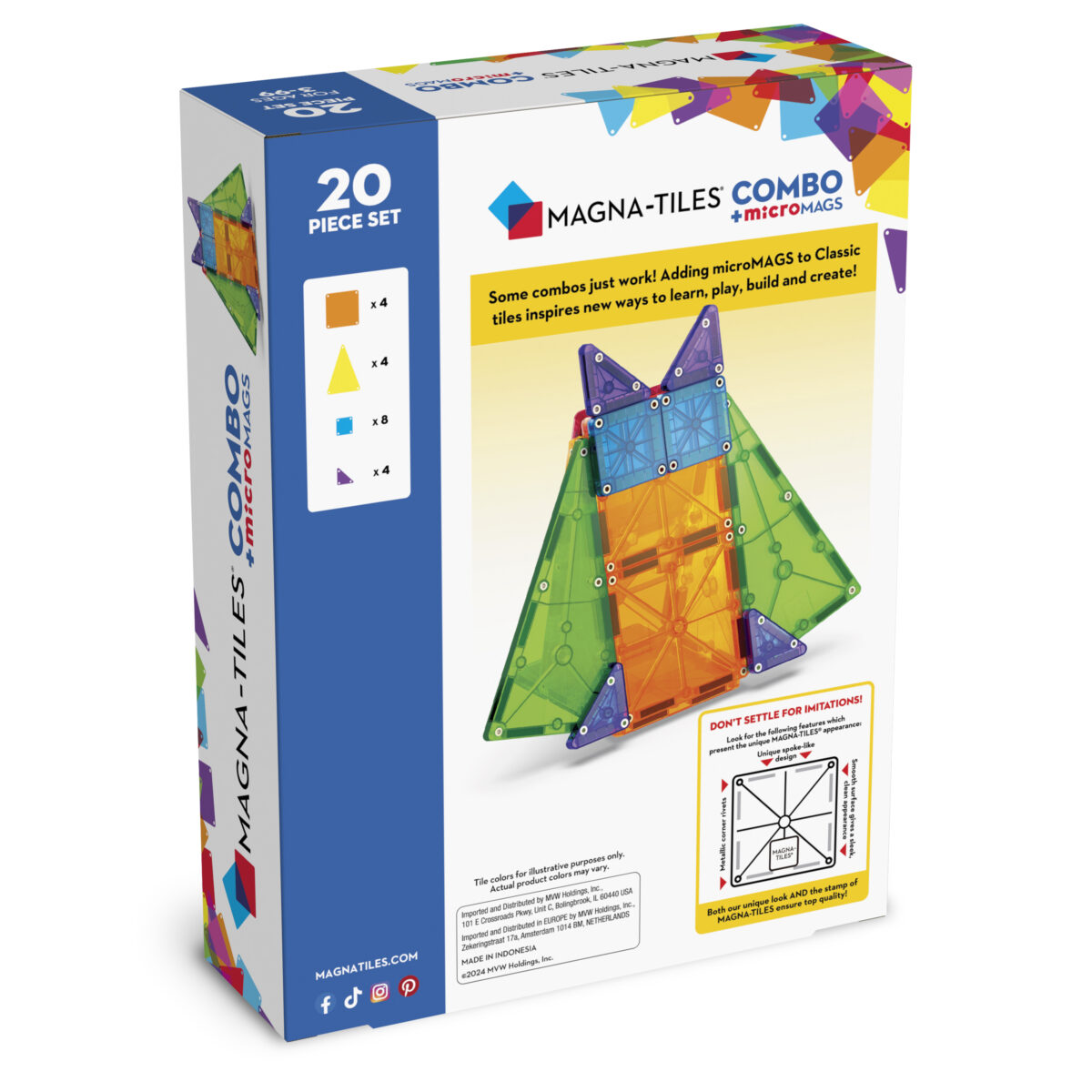 MAGNA-TILES microMAGS Combo 20 stk. - Billede 2