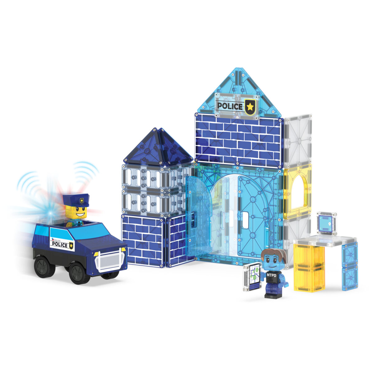 MAGNA-TILES politistation 35 stk - Billede 4