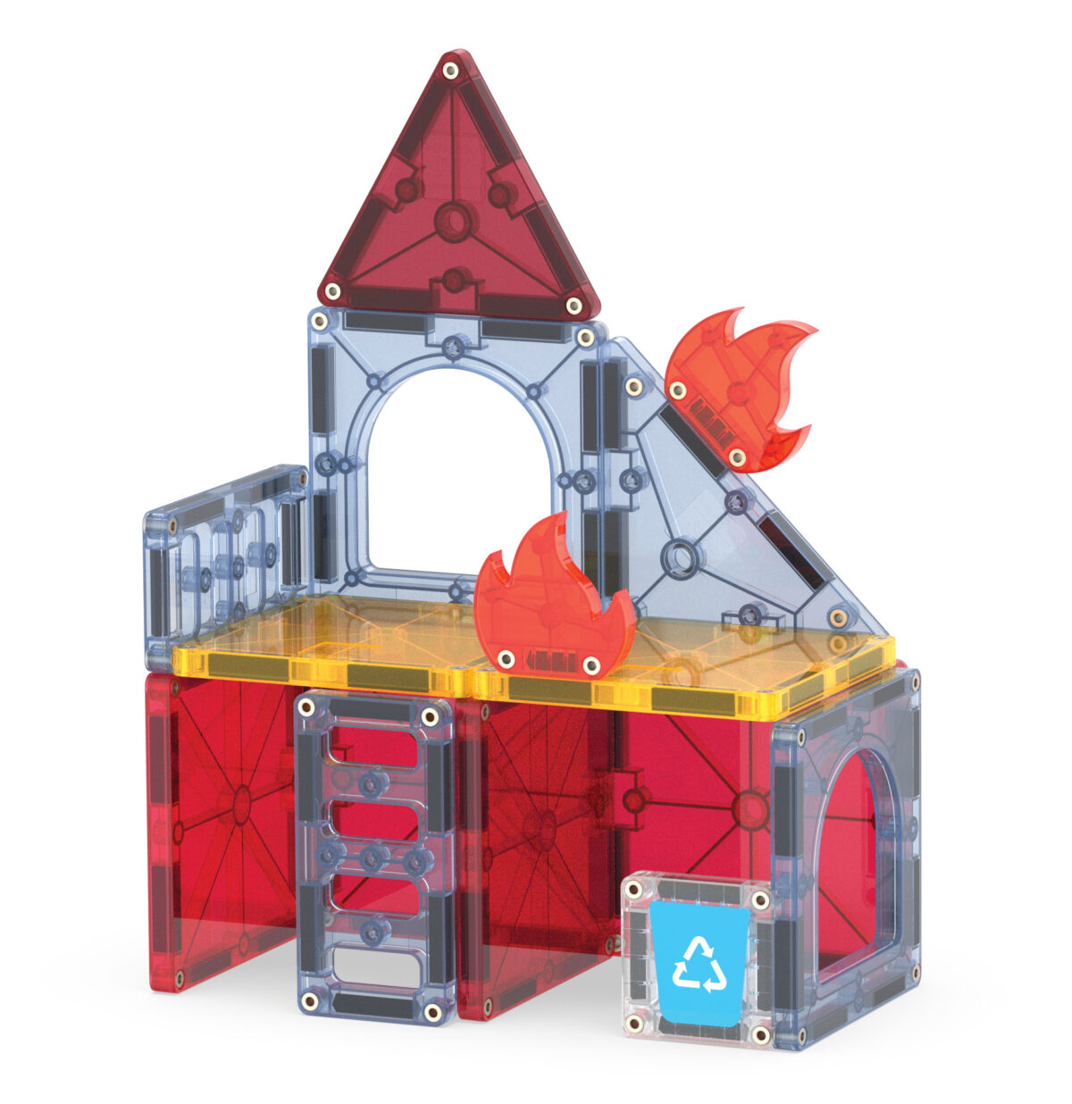 MAGNA-TILES brand- og redningsaktion 27 stk - Billede 4