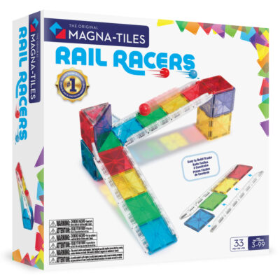 Magna-Tiles kuglebane rail racer 33 pcs. Legetøj med magneter til børn.