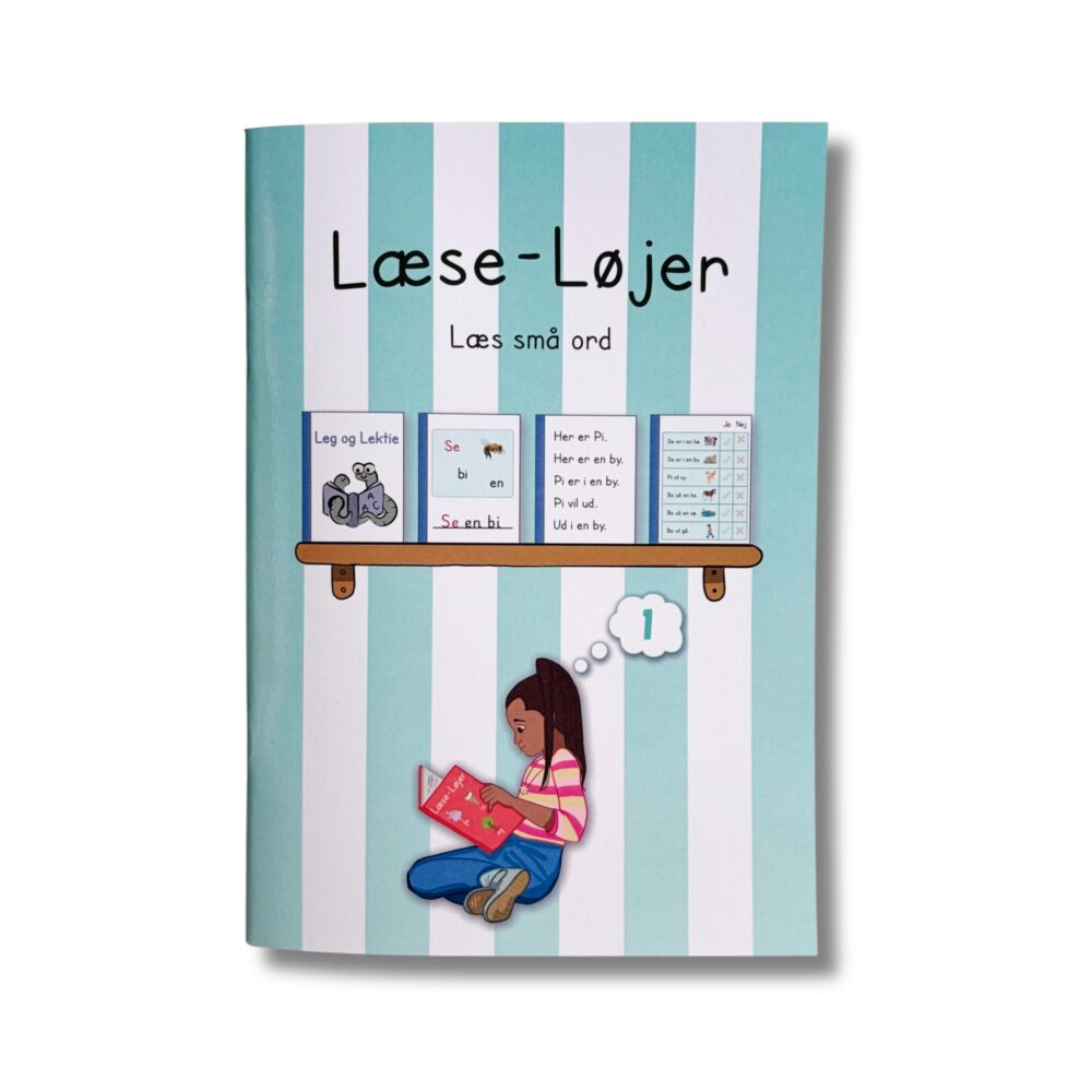 Læse-Løjer 1 er en læsebog med små tekster og små ord på 2 - 3 bogstaver til 0. klasse og 1. klasse.