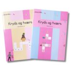 2 opgavebøger med kryds og tværs til børn.