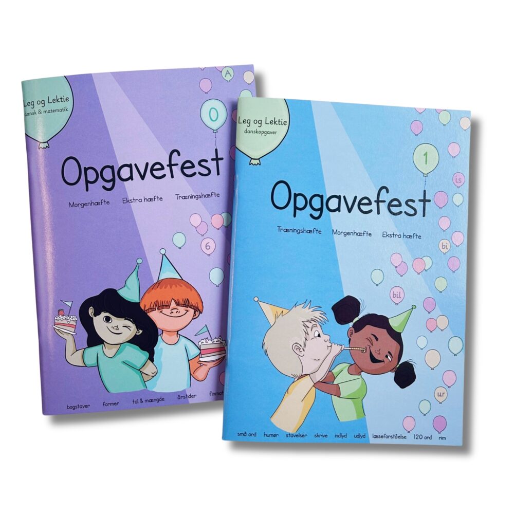 Opgavefest 0 og 1 til dansk 0. klasse og 1. klasse.