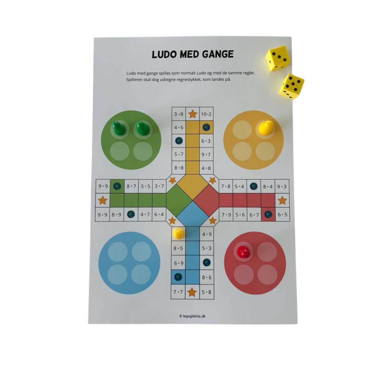 Matematikspil med gange (6 stk) - Billede 3